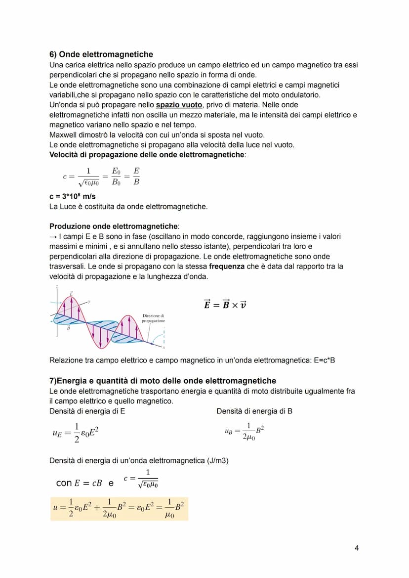 La teoria di Maxwell
1)La sintesi dell'elettromagnetismo
La teoria di Maxwell si fonda su quattro equazioni che collegano le variazioni del 