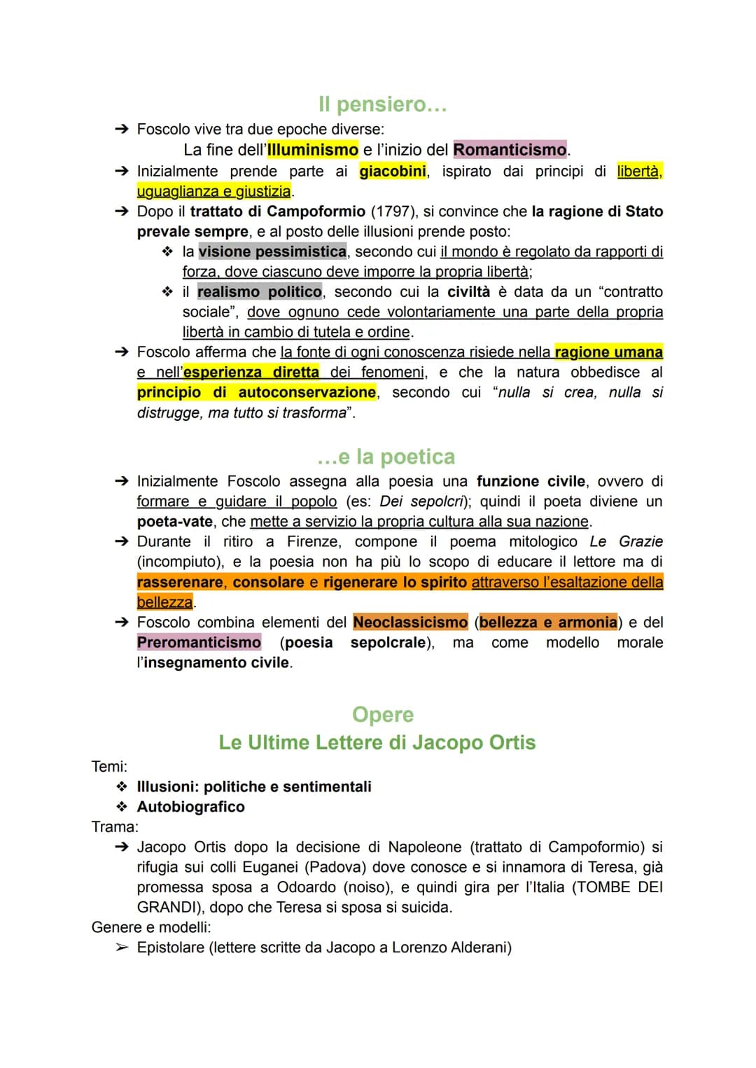 UGO FOSCOLO
Vita
Data di nascita: 6 febbraio 1778 a Zante (isola greca sotto il dominio veneziano)
Nome di battesimo: Niccolò Foscolo
Genito