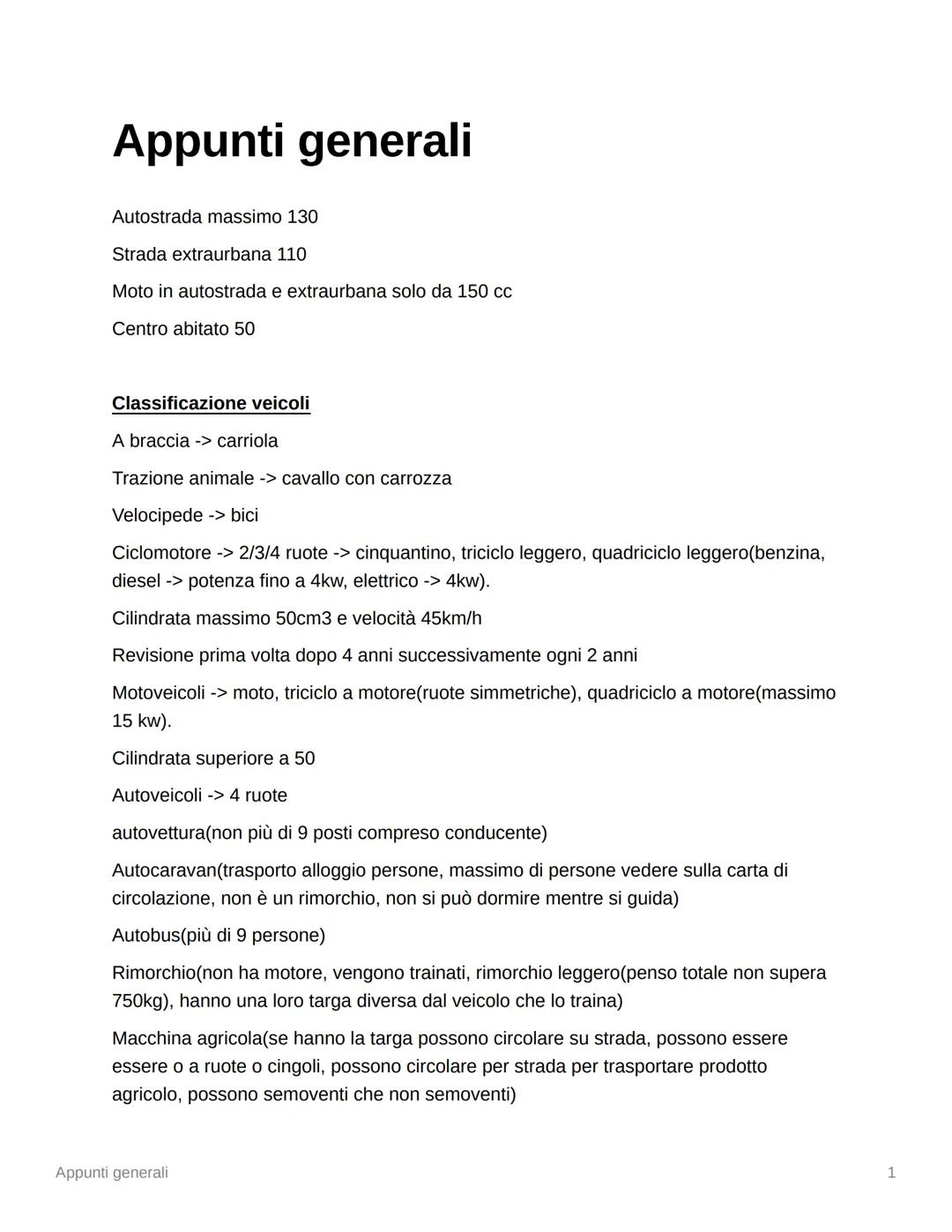 Segnali di obbligo appunti
↑
• Obbligo di proseguire diritto
. Al primo incrocio non puoi girare
non indica un senso unico
• Obbligo di svol