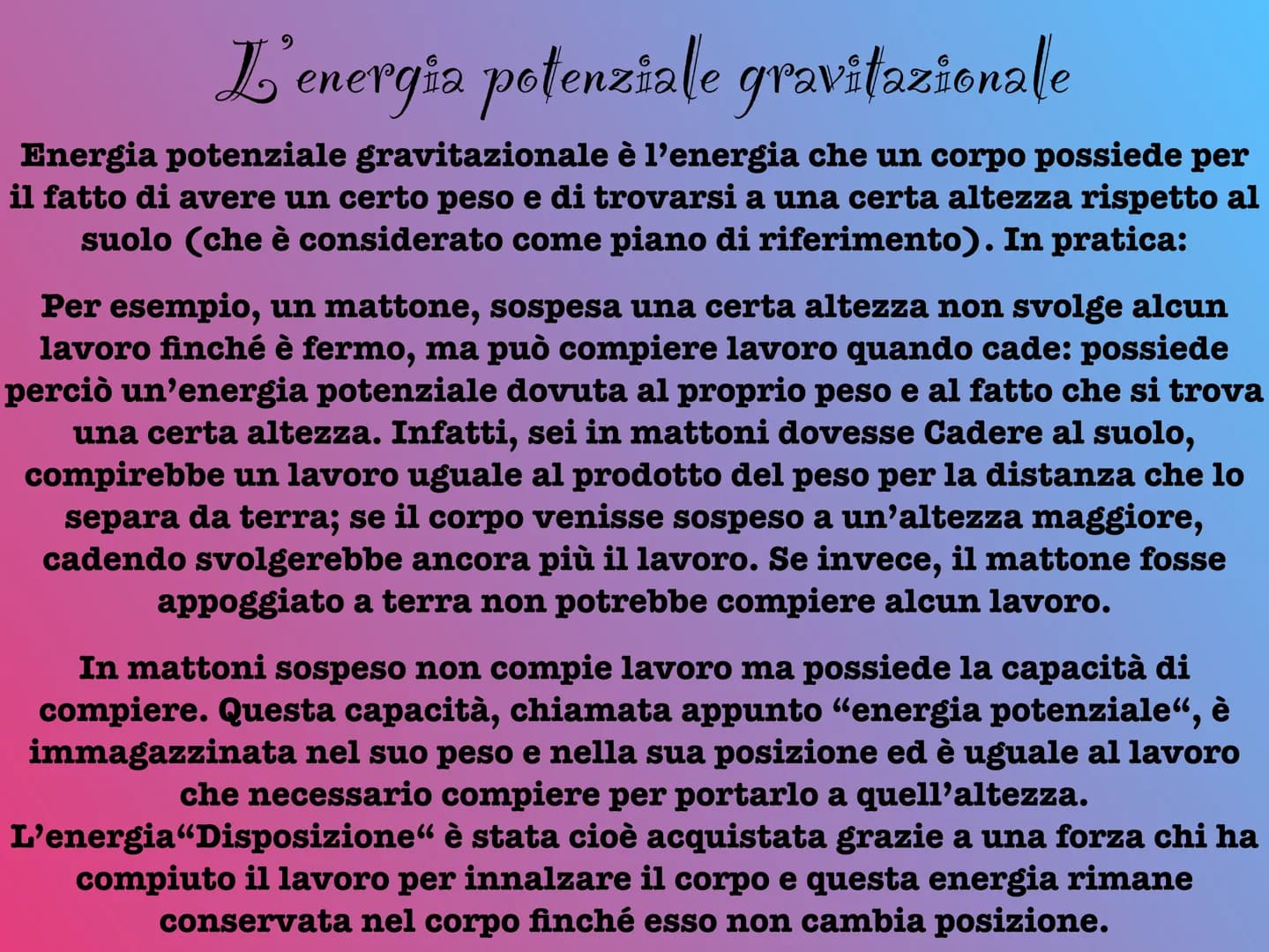 Il lavoro Che cos'è un lavoro?
É quando una forza agendo su un corpo provoca uno spostamento
In Fisica il Lavoro è il prodotto della forza (
