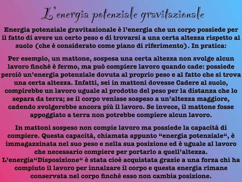 Il lavoro Che cos'è un lavoro?
É quando una forza agendo su un corpo provoca uno spostamento
In Fisica il Lavoro è il prodotto della forza (