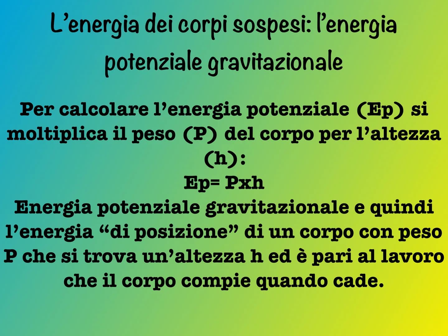 Il lavoro Che cos'è un lavoro?
É quando una forza agendo su un corpo provoca uno spostamento
In Fisica il Lavoro è il prodotto della forza (