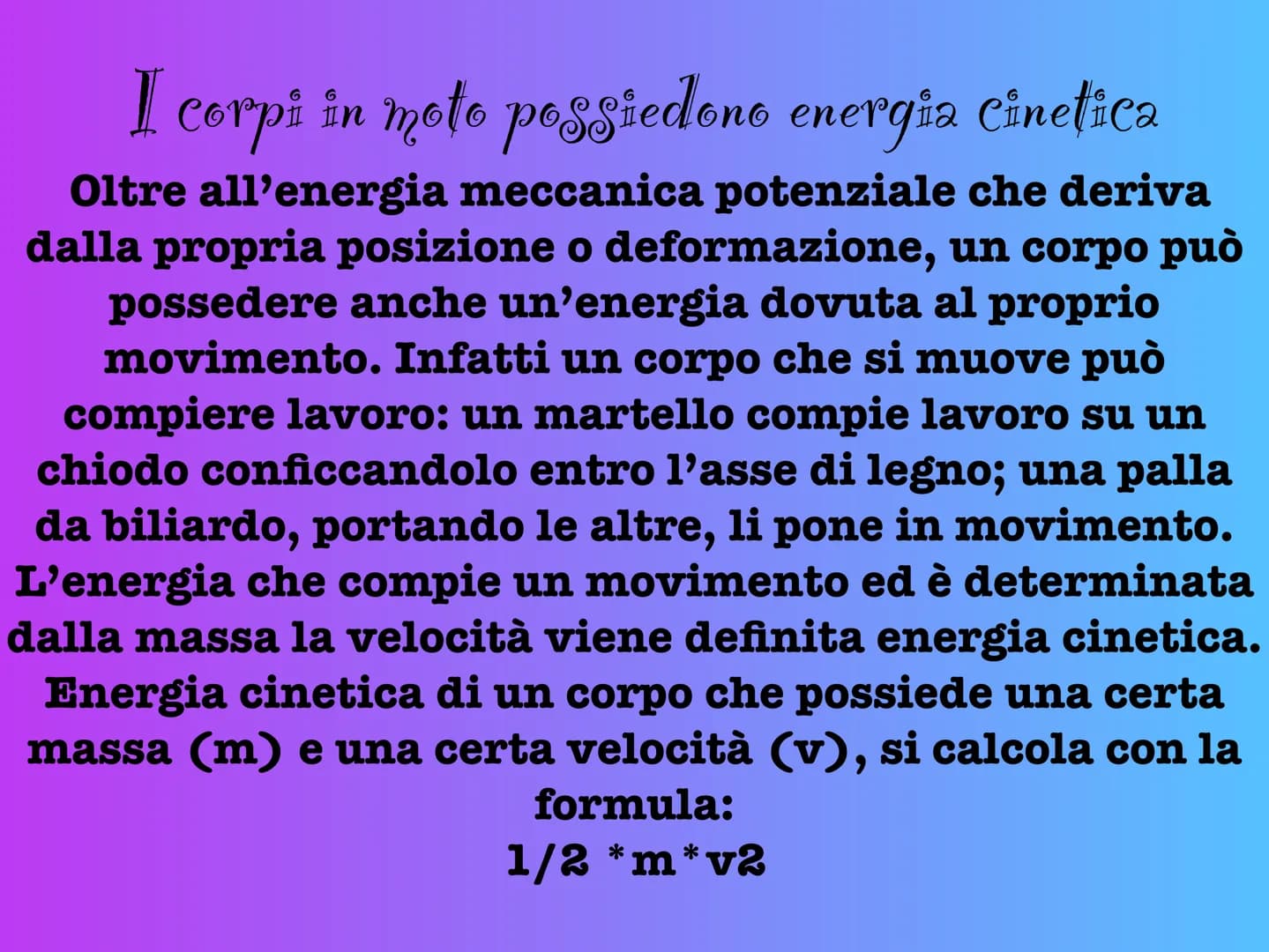 Il lavoro Che cos'è un lavoro?
É quando una forza agendo su un corpo provoca uno spostamento
In Fisica il Lavoro è il prodotto della forza (