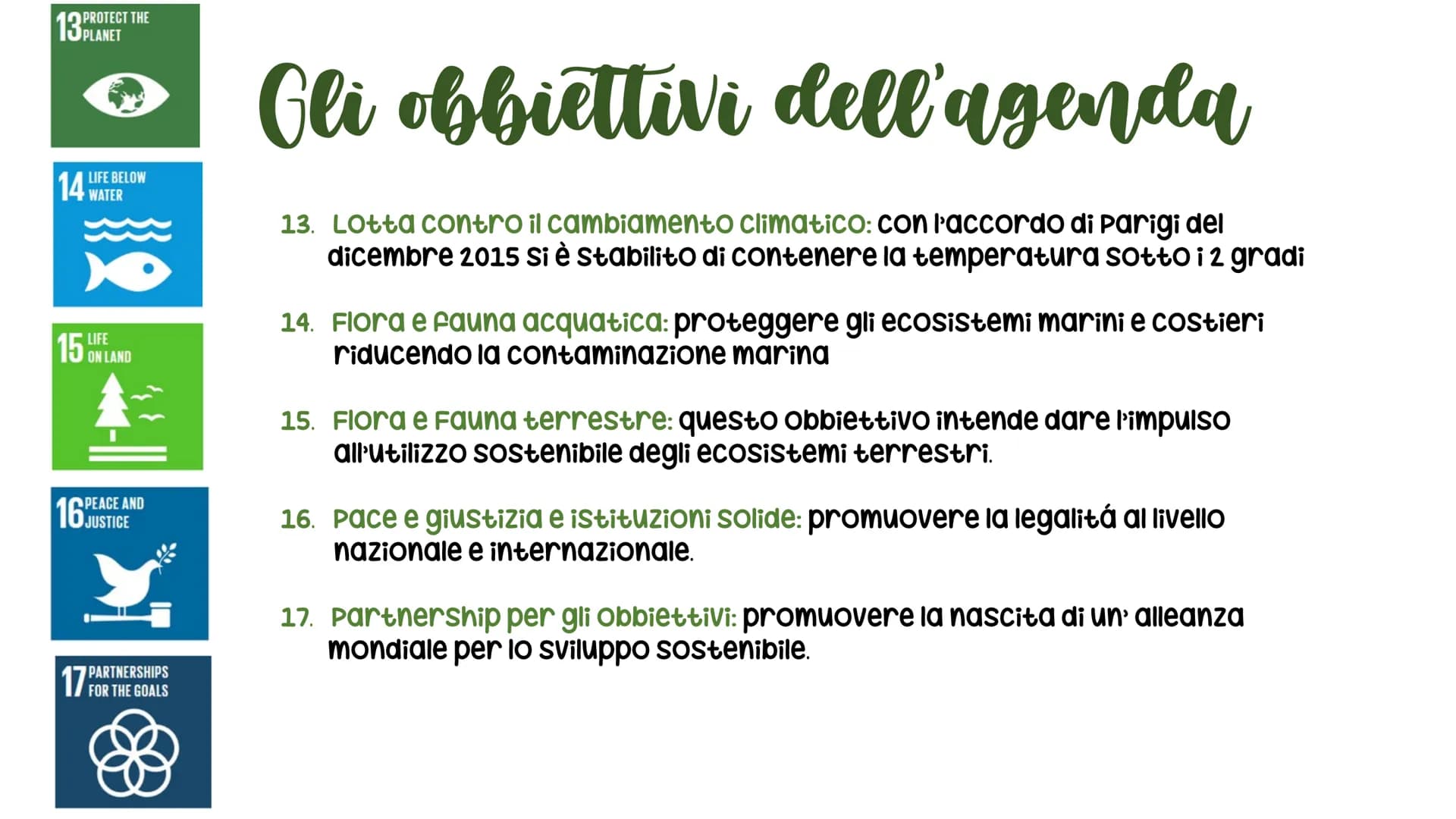 Lagenda 2030
COS'E
L'agenda 2030 è un programma
d'azione per le persone ed il pianeta, in
cui si tiene conto del progresso
sociale, economic