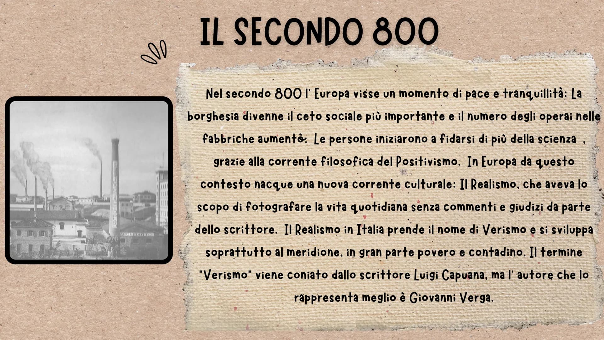 B
\\/
GIOVANNI
VERGA
A
cura di Nicolò
Castagno
0
Y H
%0
000
ACQUEDOWY
ILL
11111
IL SECONDO 800
Nel secondo 800 l' Europa visse un momento di