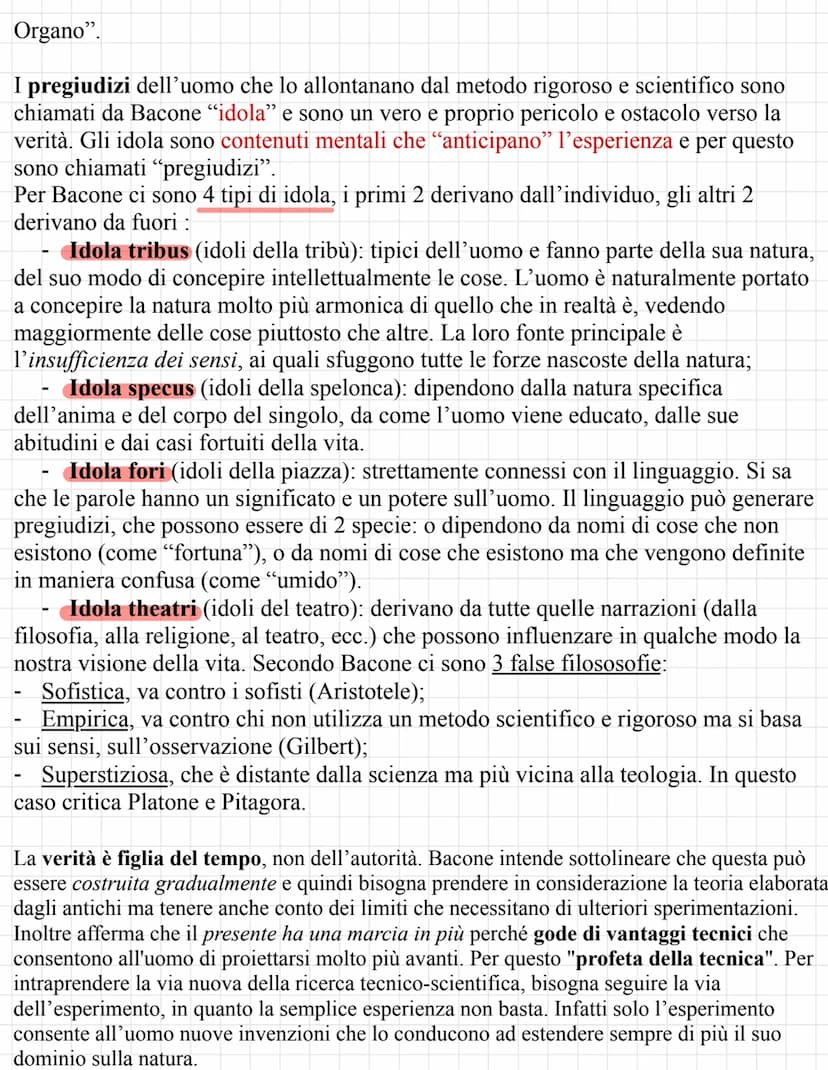 Francesco Bacone
Filosofo molto importante per la rivoluzione scientifica perchè sottolineò
l'importanza di conoscere approfonditamente la s