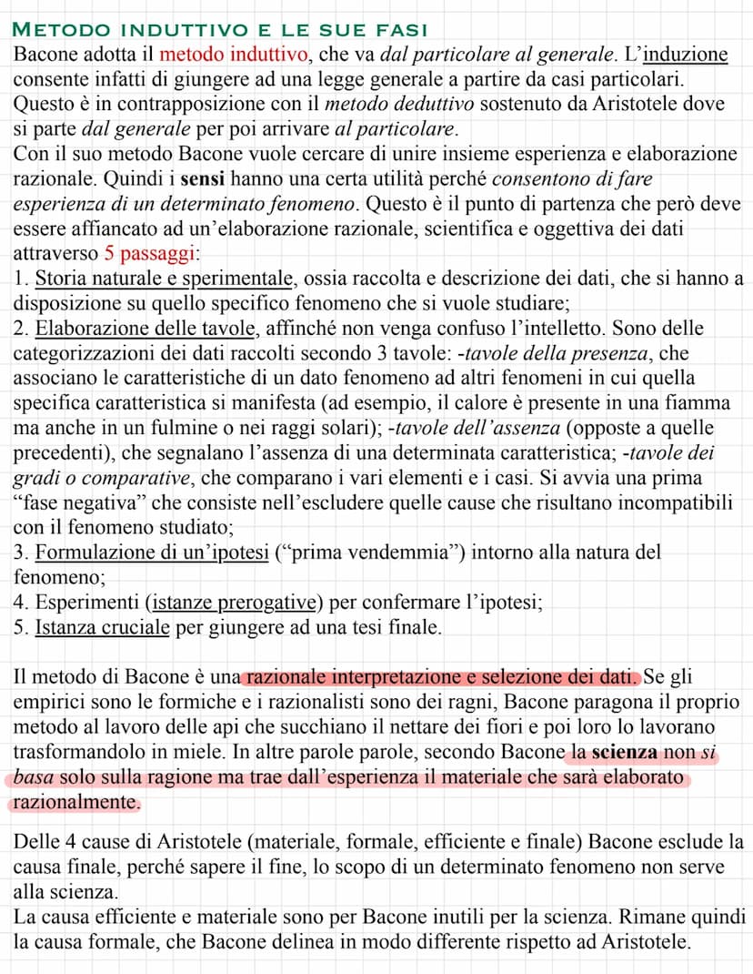 Francesco Bacone
Filosofo molto importante per la rivoluzione scientifica perchè sottolineò
l'importanza di conoscere approfonditamente la s