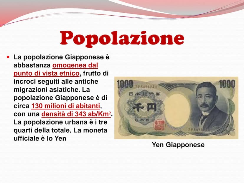 Giappone
日本 Il Giappone è un arcipelago
formato da circa 3000 isole e
confina:
Nordi
• Sud
. Est
• Ovest
Confini
Mar di Ohotsk;
Oceano Pacif