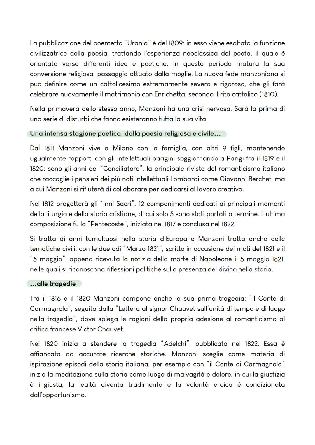 ALESSANDRO MANZONI
LA VITA E LE OPERE
L'educazione in collegio
Alessandro Manzoni nasce a Milano il 7
marzo 1785.
È figlio di Giulia Beccari