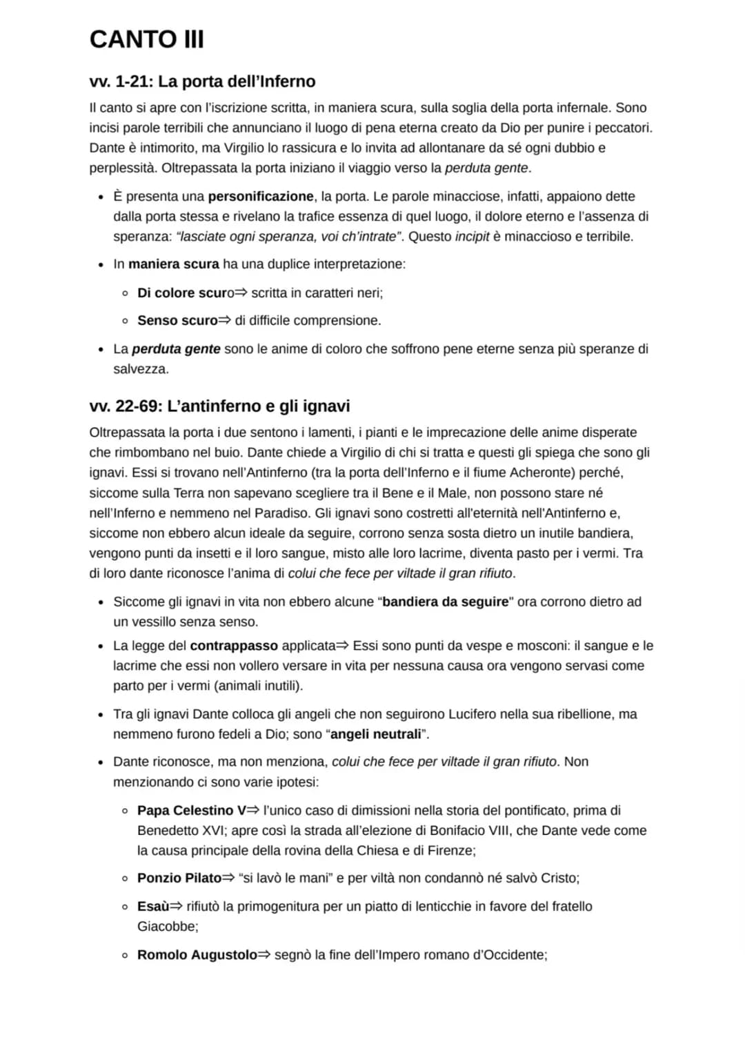 Canto 3, Inferno - Divina Commedia (parafrasi e esegesi)