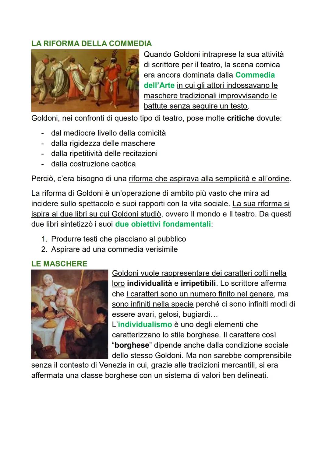 CARLO GOLDONI
Goldoni non fu propriamente un illuminista, ma
visse in quel contesto storico e ne assorbì le
tendenze culturali. Nelle sue op