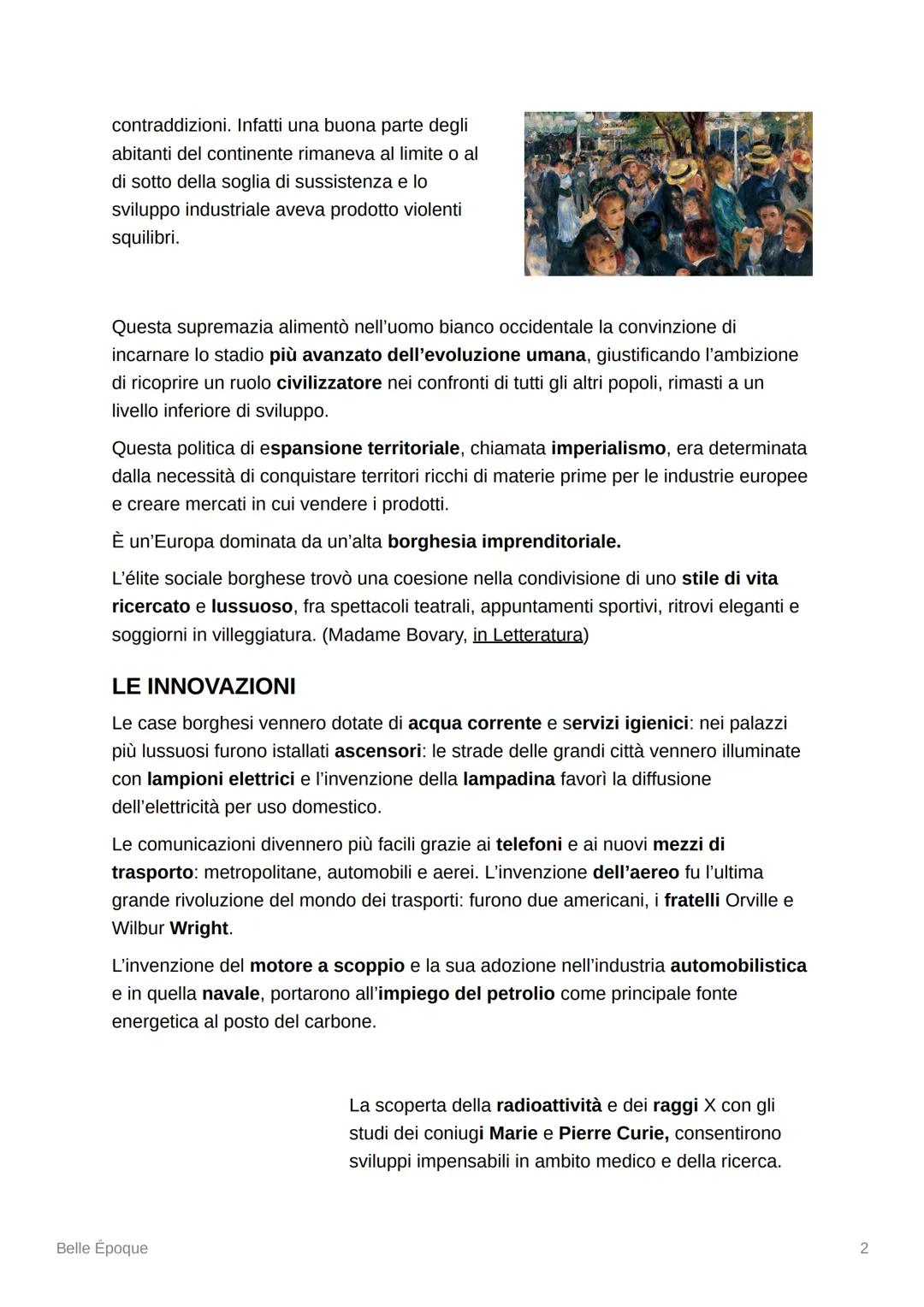 LA BELLE EPOQUE
Belle Époque
E
Tags
Capitalismo Europa Freud Marx Proletariato diritto di voto
fordismo innovazioni mary curie
scontro di cl