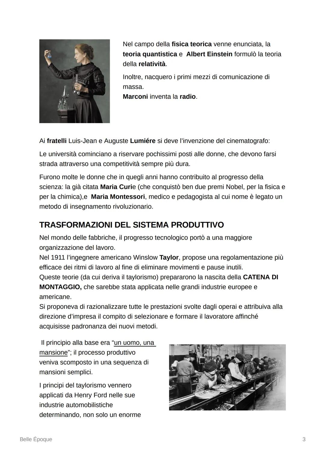 LA BELLE EPOQUE
Belle Époque
E
Tags
Capitalismo Europa Freud Marx Proletariato diritto di voto
fordismo innovazioni mary curie
scontro di cl