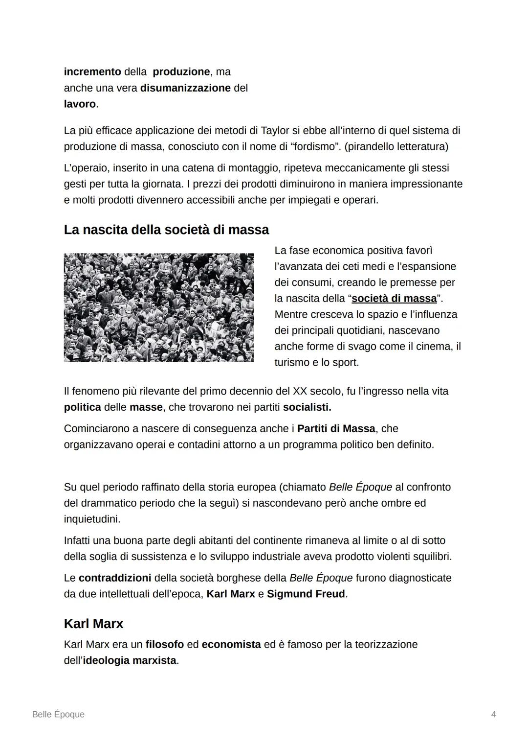 LA BELLE EPOQUE
Belle Époque
E
Tags
Capitalismo Europa Freud Marx Proletariato diritto di voto
fordismo innovazioni mary curie
scontro di cl