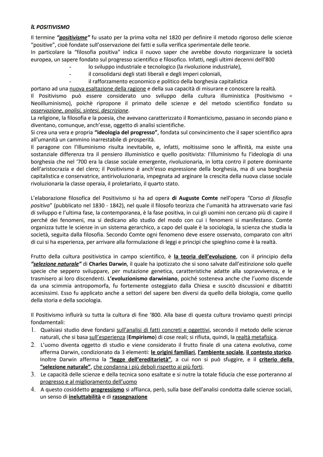 
<p>Il termine "positivisme" fu utilizzato per la prima volta nel 1820 per definire il metodo rigoroso delle scienze "positive", cioè basate