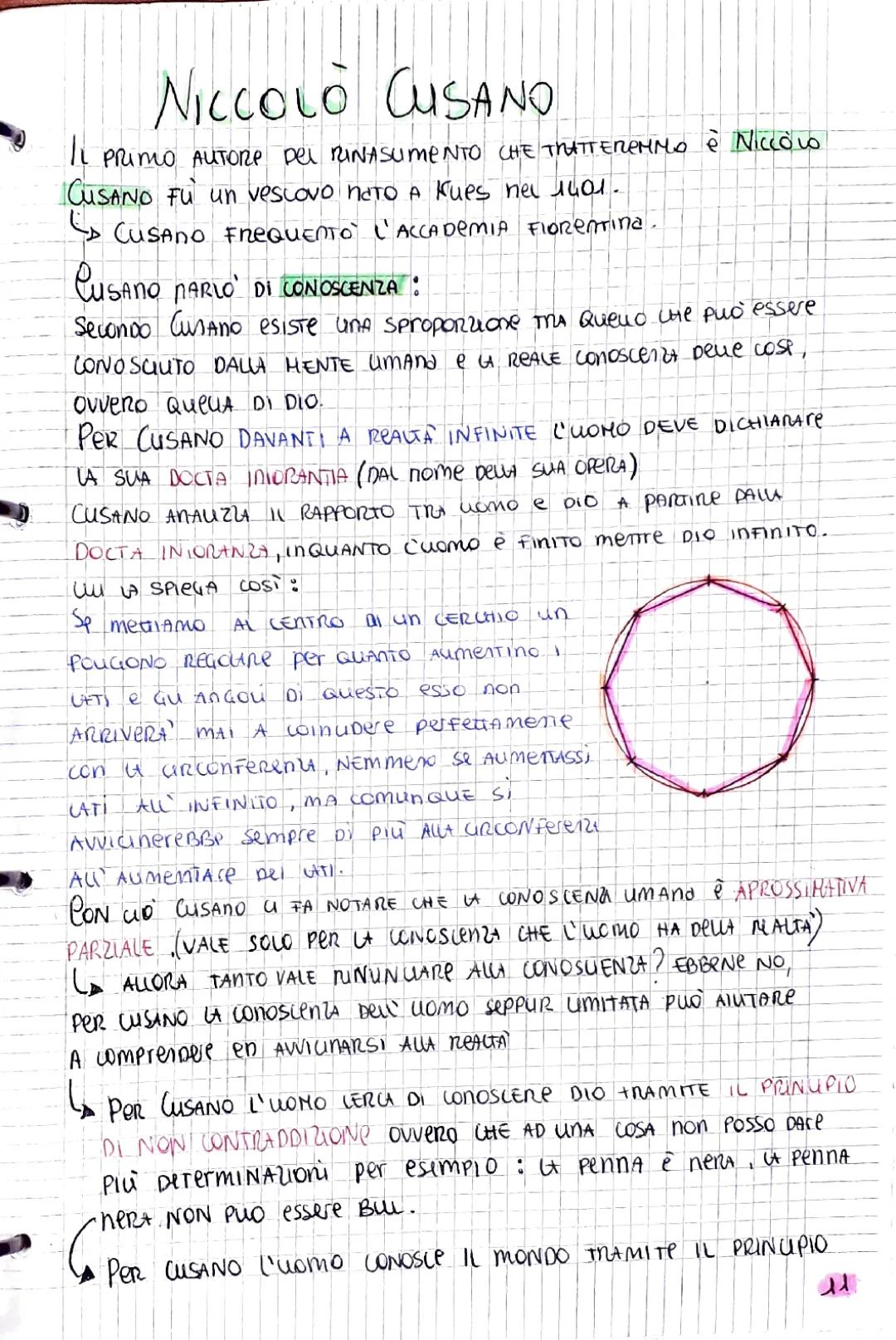 Niccolò Cusano: vita, opere e filosofia - Riassunto