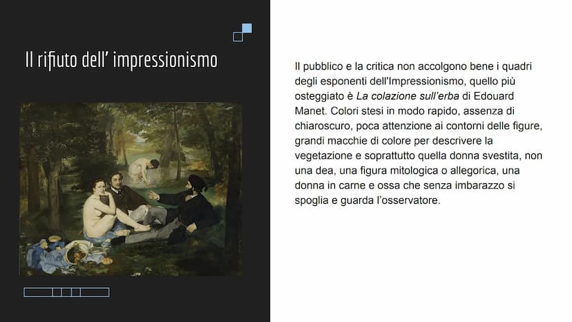 IMPRESSIONISMO Che cos'è l'
impressionismo?
L'impressionismo è un movimento artistico che nasce a
Parigi nel 1874 grazie al fotografo Nadar 