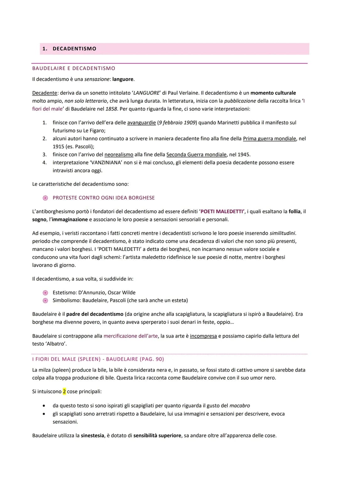 appunti esame maturità