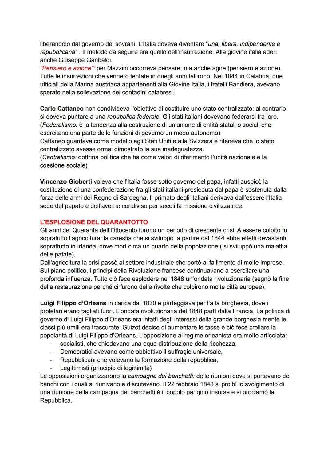 I MOTI DEGLI ANNI 20-30
Le società segrete
Nell'età della restaurazione, il principale strumento di lotta politica fu costituito dalle socie