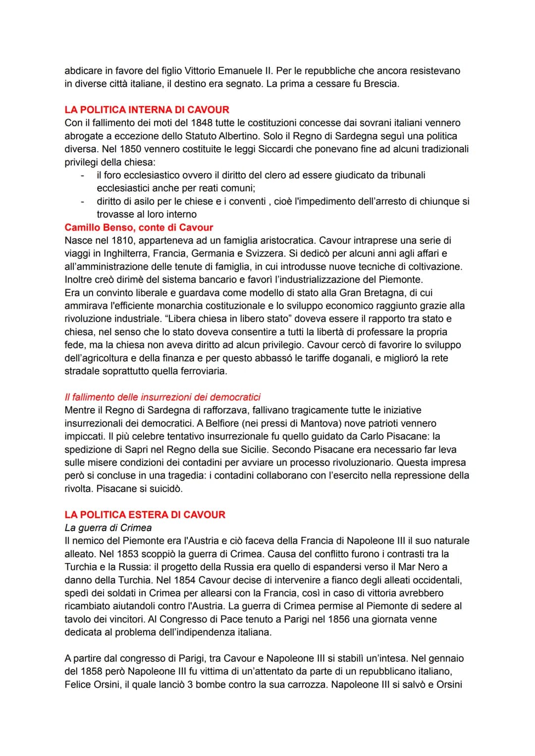 I MOTI DEGLI ANNI 20-30
Le società segrete
Nell'età della restaurazione, il principale strumento di lotta politica fu costituito dalle socie