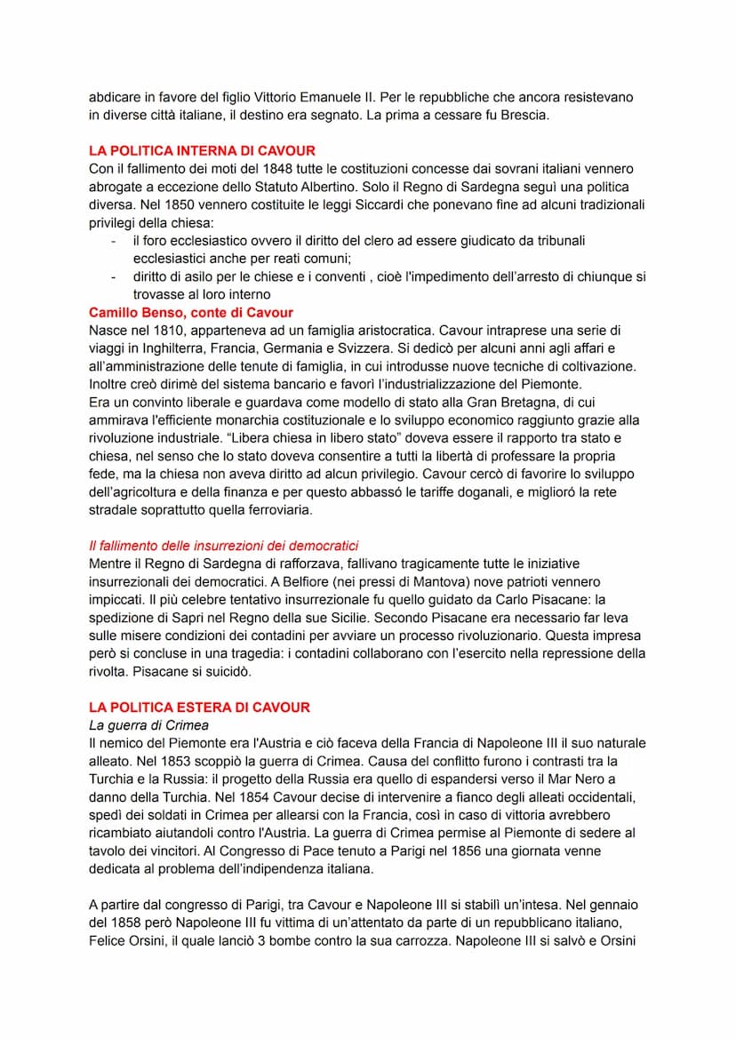 I MOTI DEGLI ANNI 20-30
Le società segrete
Nell'età della restaurazione, il principale strumento di lotta politica fu costituito dalle socie