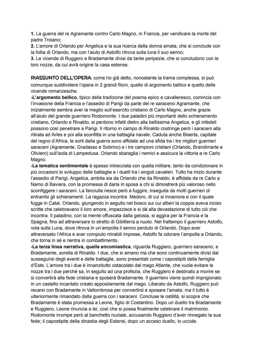 L'ORLANDO FURIOSO
LA TRADIZIONE CAVALLERESCA FINO ALL'ORLANDO FURIOSO
Nel 1516, uscì la prima redazione dell'Orlando furioso di Ariosto, si 