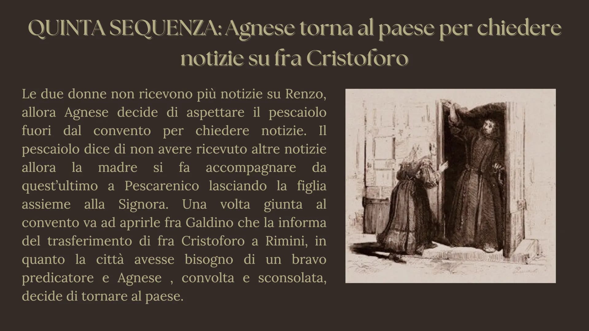 PROMESSI SPOSI
Capitolo 18 PRIMA SEQUENZA: perquisizione della casa di Renzo
È il 13 novembre 1628 e il Capitano di
giustizia di Milano mand