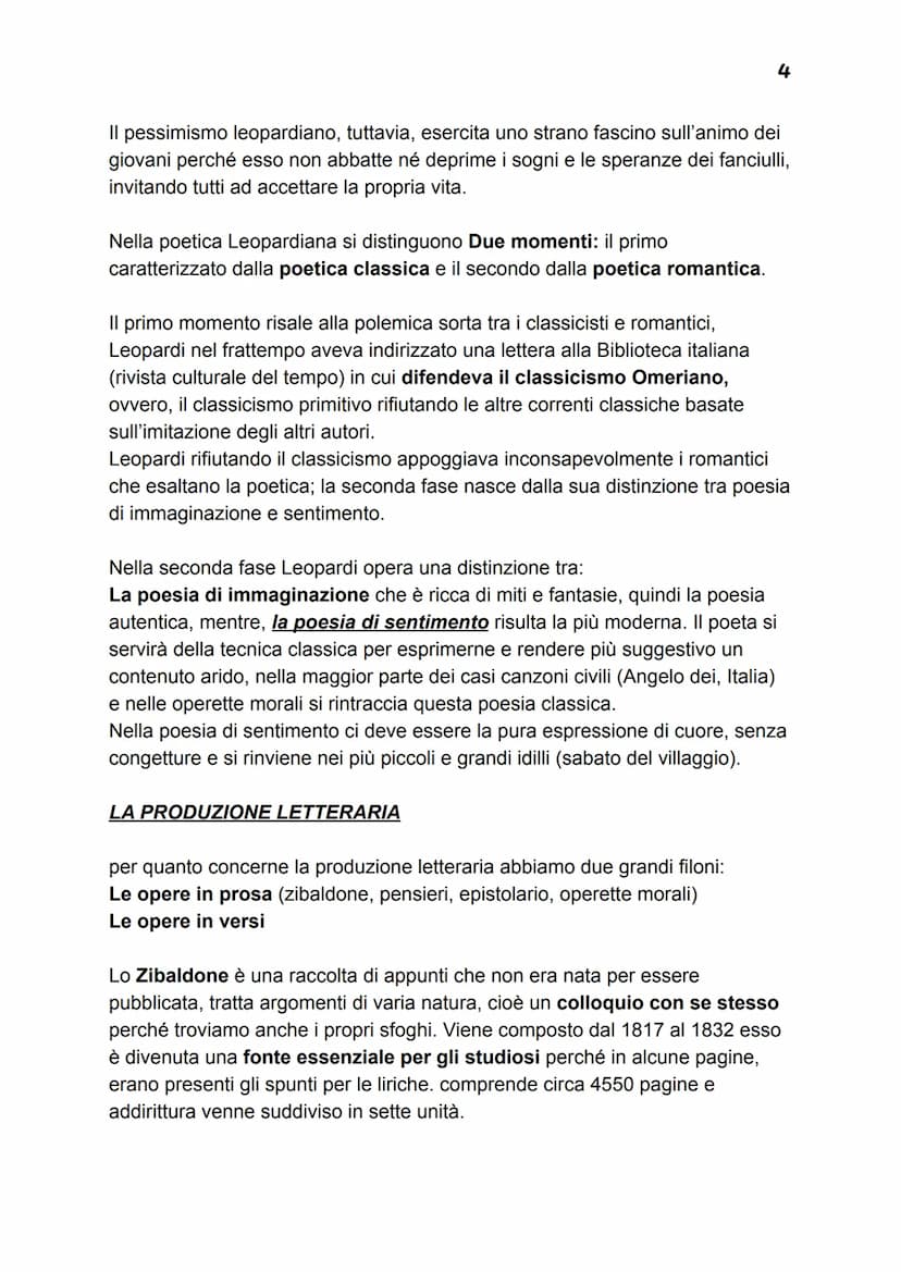 Giacomo Leopardi: Vita ed Opere
Leopardi visse nell'ultimo secolo dell'ottocento, vivendo tra il neoclassico e il
romanticismo; a porre fine