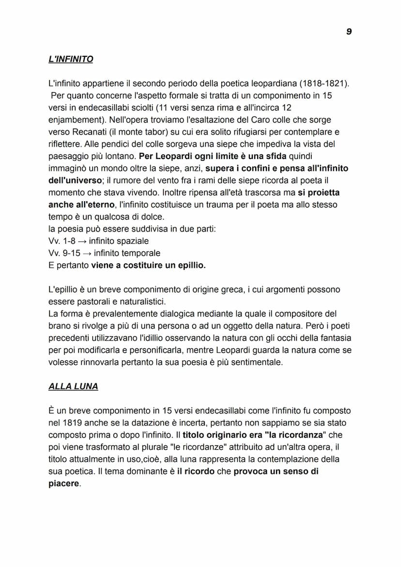 Giacomo Leopardi: Vita ed Opere
Leopardi visse nell'ultimo secolo dell'ottocento, vivendo tra il neoclassico e il
romanticismo; a porre fine