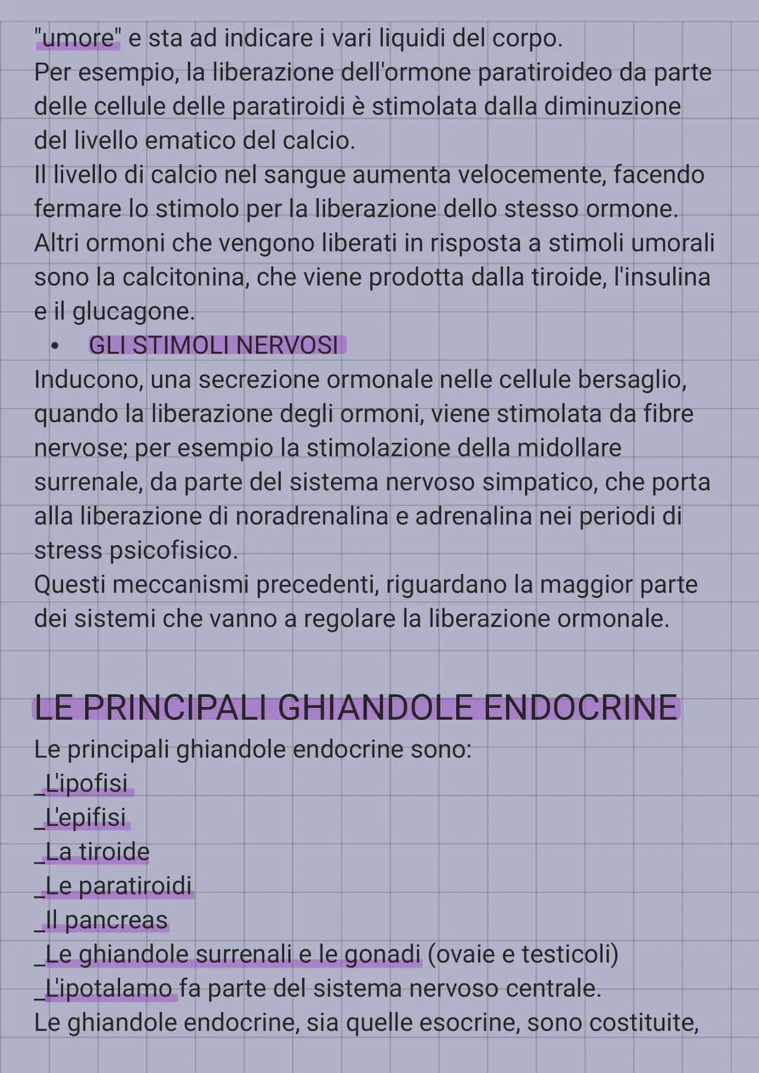 IL SISTEMA ENDOCRINO
E' in sinergia con il sistema nervoso, coordina e dirtige le
attività cellulari.
Il sistema nervoso, rilascia i neurotr