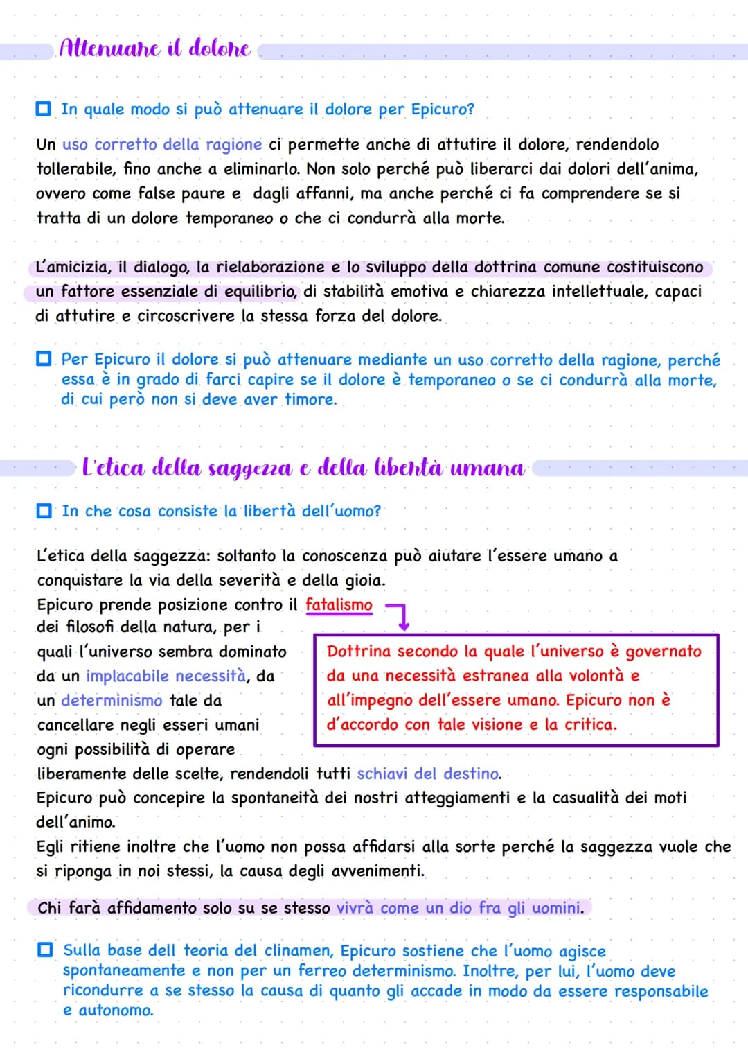Epicuro nasce nel 341 a.C. a. Samo.
- pare che abbia iniziato ad occuparsi di filosofia a quattordici anni, probabilmente spinto
dalla lettu