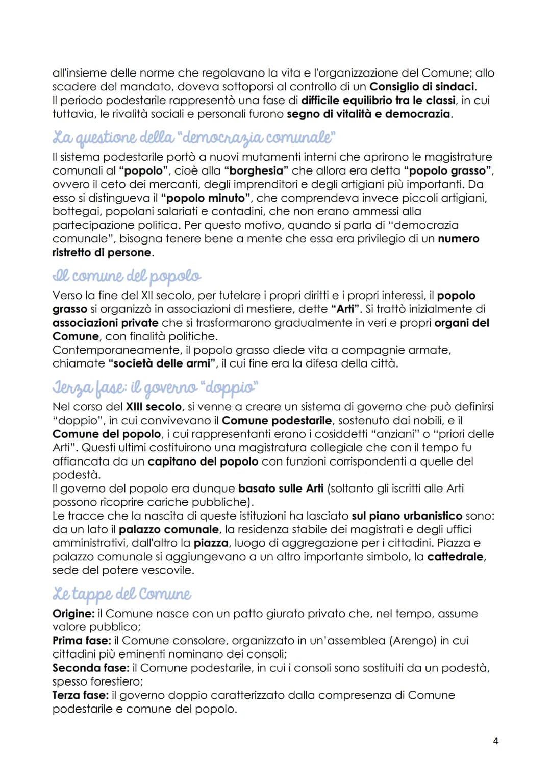 I comuni
1. L'origine dei comuni in Italia e in Europa
Le origini del Comune italiano risalgono all'XI secolo, quando, in seguito al forte
s