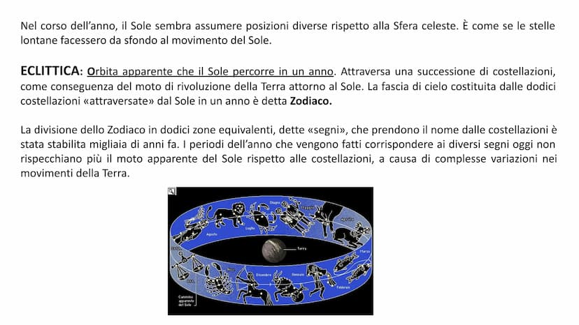 L'OSSERVAZIONE DEL
CIELO AD OCCHIO
NUDO IL MOTO DEGLI ASTRI È QUINDI UN MOTO APPARENTE
Nel corso della notte le stelle si muovono tutte insi