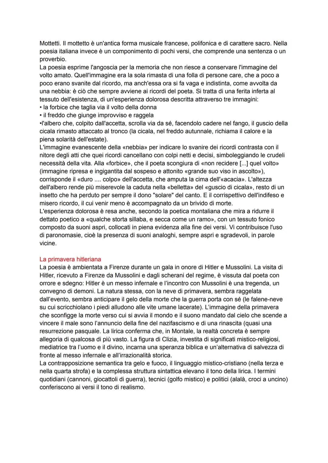 Analisi testi Montale
I limoni p. 388
È una dichiarazione di poetica. In questo testo lui presenta la sua poetica che non è
altisonante, non