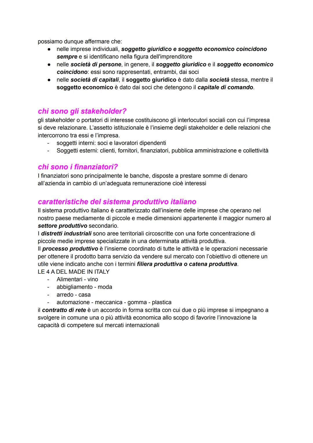 Cos'è un'impresa?
L'impresa è un'organizzazione destinata a durare nel tempo per produrre beni o servizi al
fine di ottenere un profitto.
un