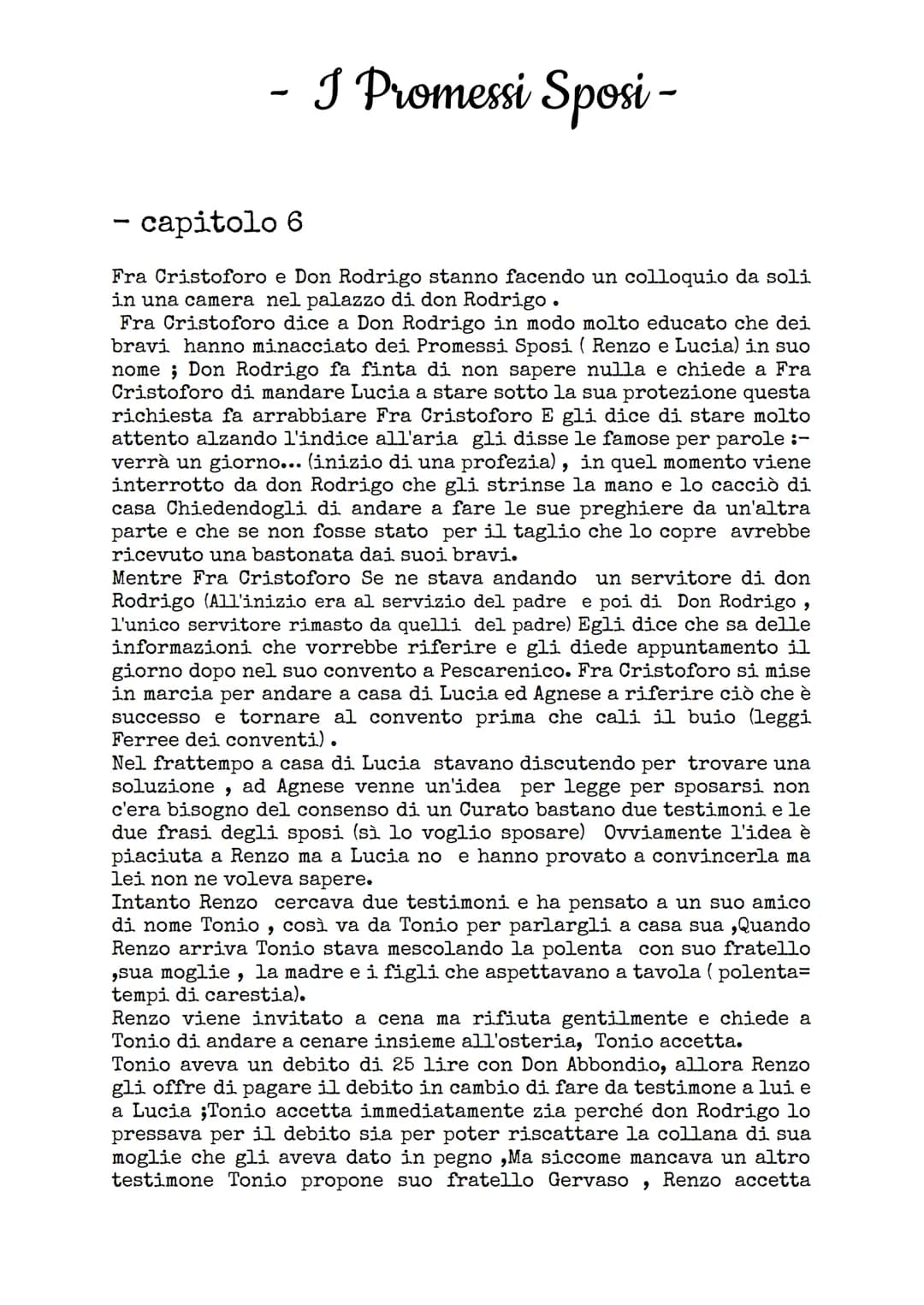 - I Promessi Sposi -
capitolo 5
Fra Cristoforo arriva da Lucia e Agnese e nota che sono molto
preoccupate (Lucia piangeva).
Lucia e Agnese r