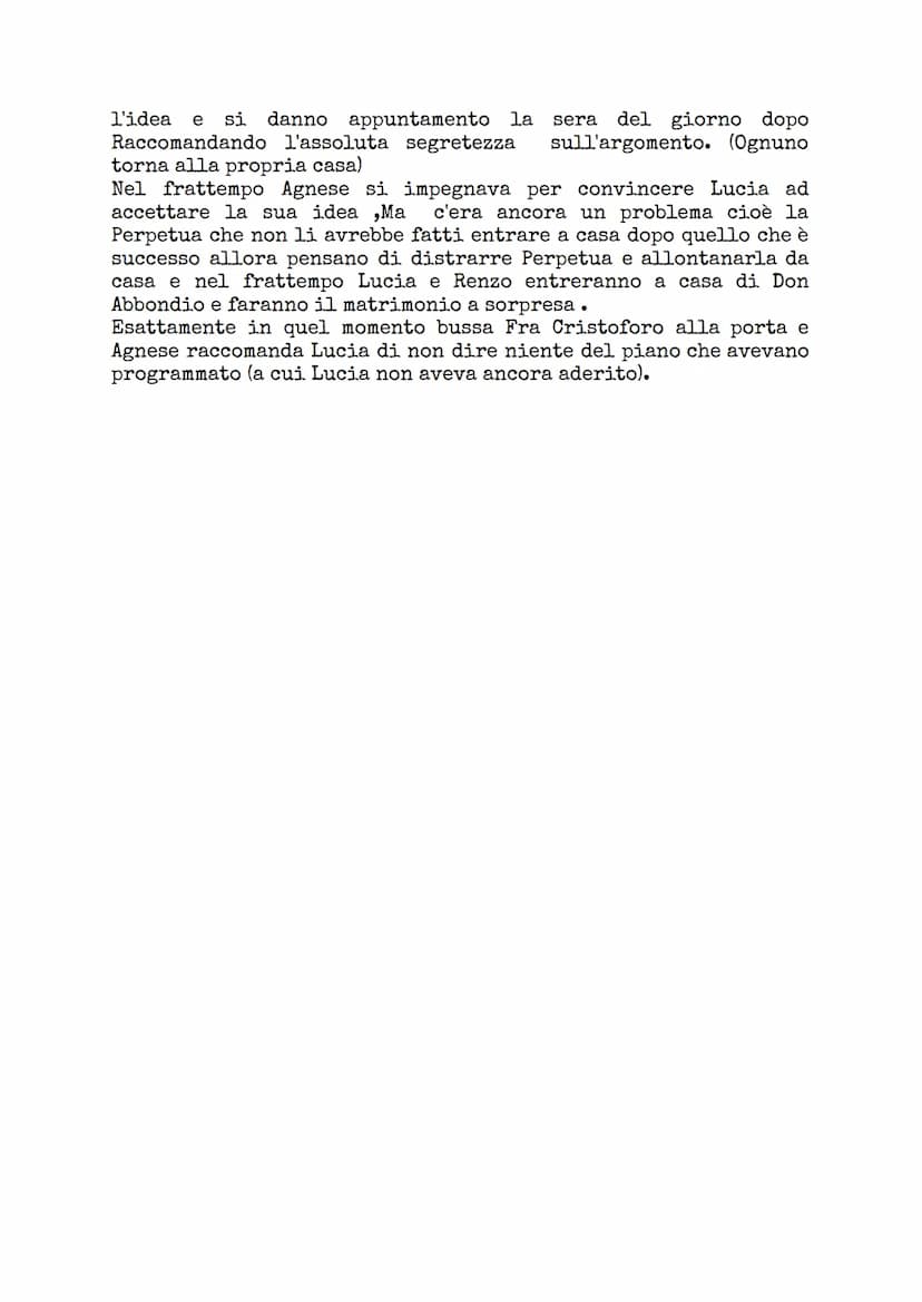 - I Promessi Sposi -
capitolo 5
Fra Cristoforo arriva da Lucia e Agnese e nota che sono molto
preoccupate (Lucia piangeva).
Lucia e Agnese r
