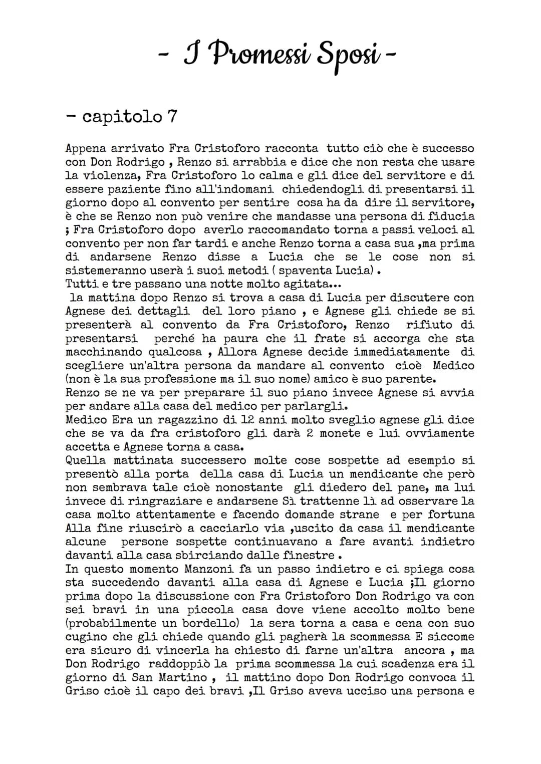 - I Promessi Sposi -
capitolo 5
Fra Cristoforo arriva da Lucia e Agnese e nota che sono molto
preoccupate (Lucia piangeva).
Lucia e Agnese r