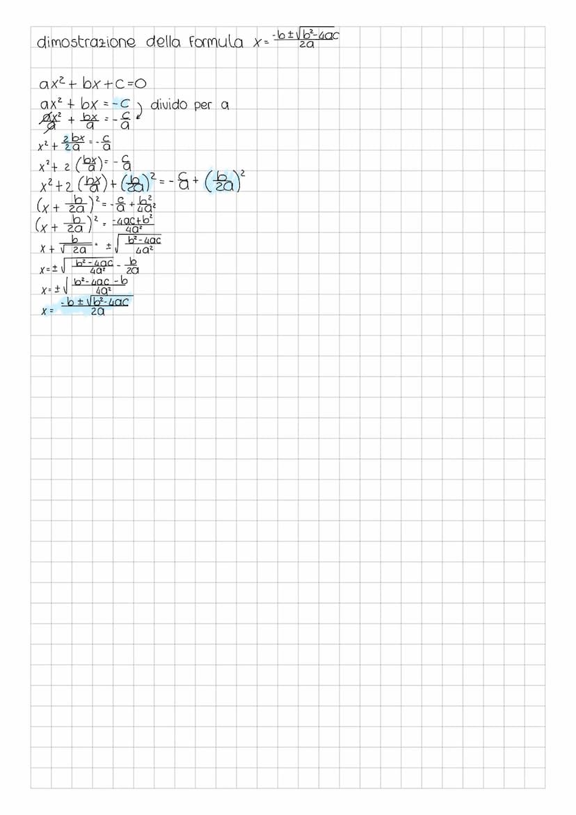 equazioni di secondo grado → → ax²+bx+c=O
Lun'equazione di secondo grado ha al massimo 2 soluzioni
se A²0→l'equazione è impossibile
Lse A ³0