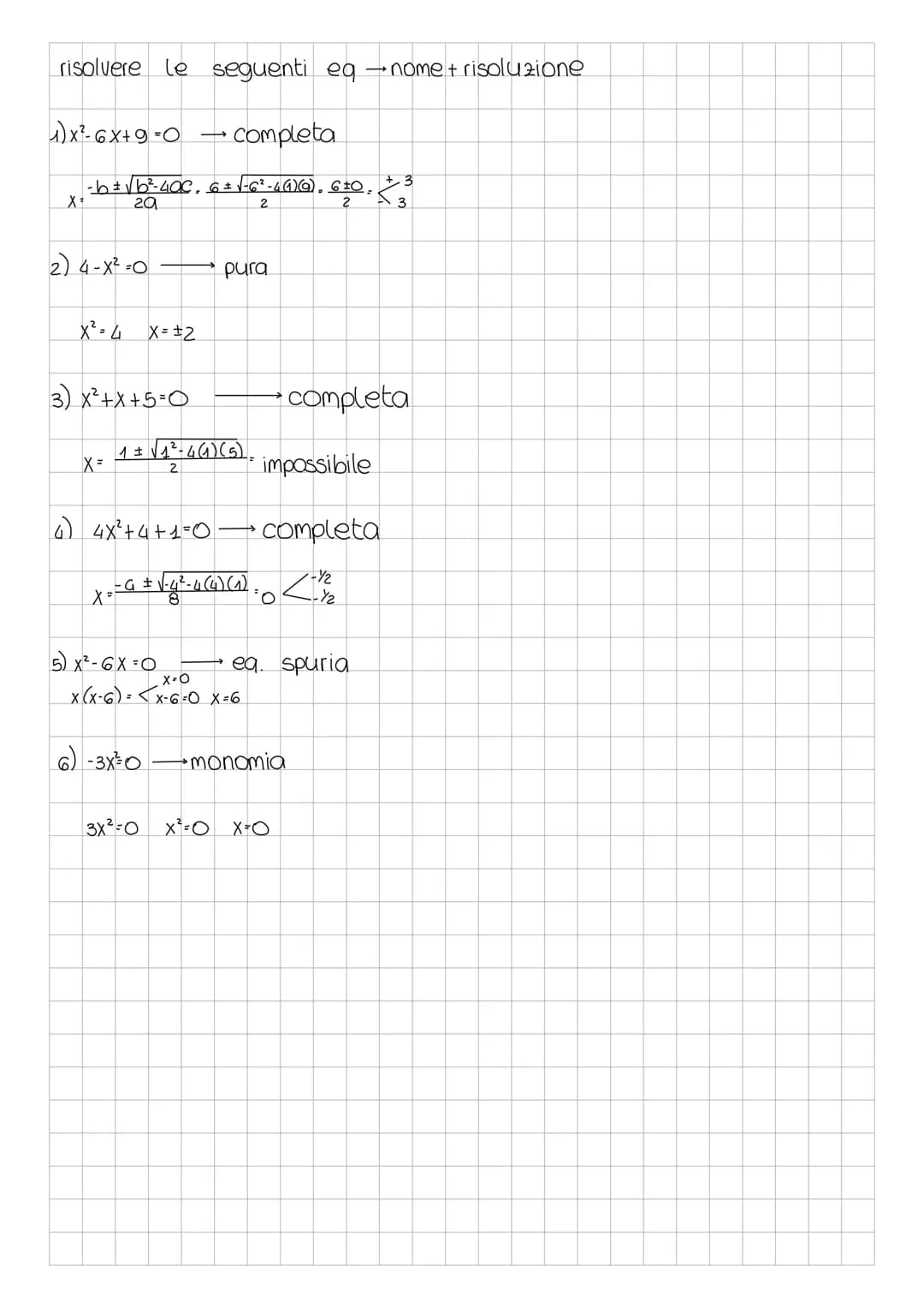 equazioni di secondo grado → → ax²+bx+c=O
Lun'equazione di secondo grado ha al massimo 2 soluzioni
se A²0→l'equazione è impossibile
Lse A ³0
