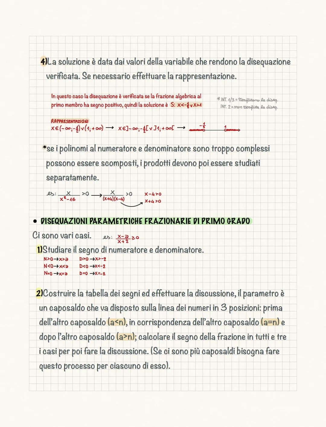 Le disequazioni
Una disequazione è una disuguaglianza tra 2 espressioni algebriche che
contengono almeno un'incognita.
Risolvere una disequa
