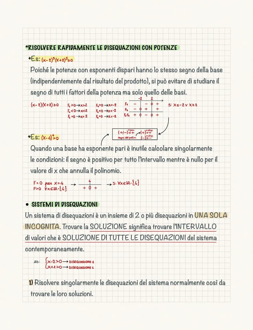 Le disequazioni
Una disequazione è una disuguaglianza tra 2 espressioni algebriche che
contengono almeno un'incognita.
Risolvere una disequa