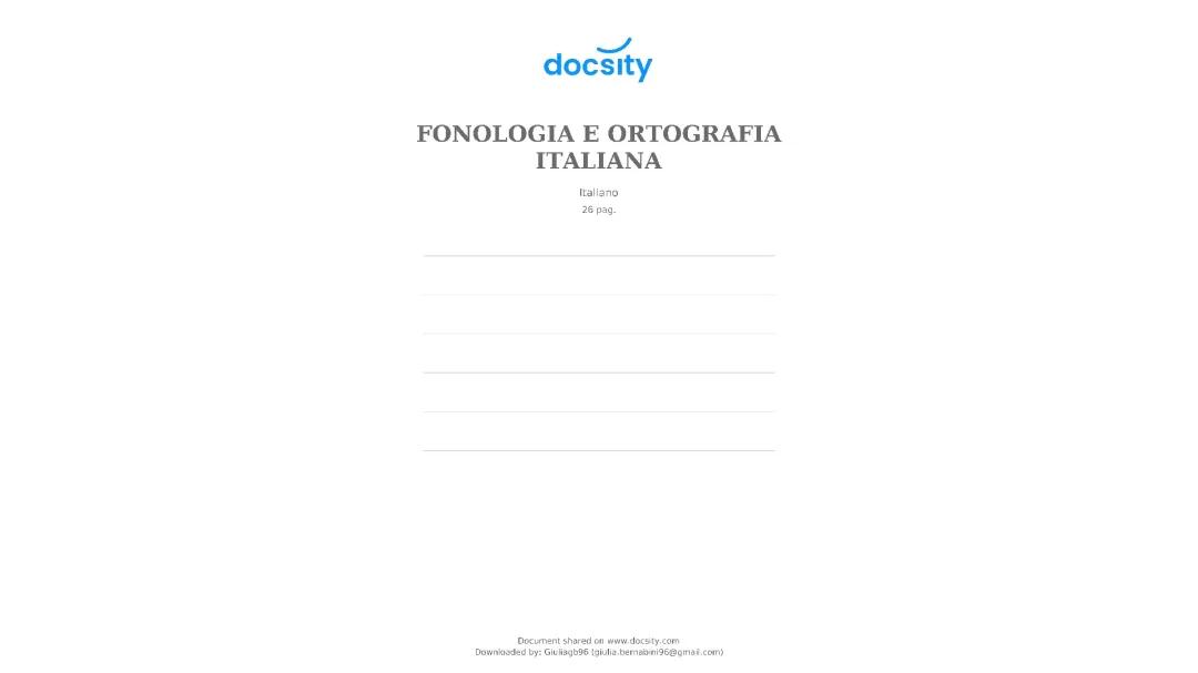 Fonologia e ortografia italiana
