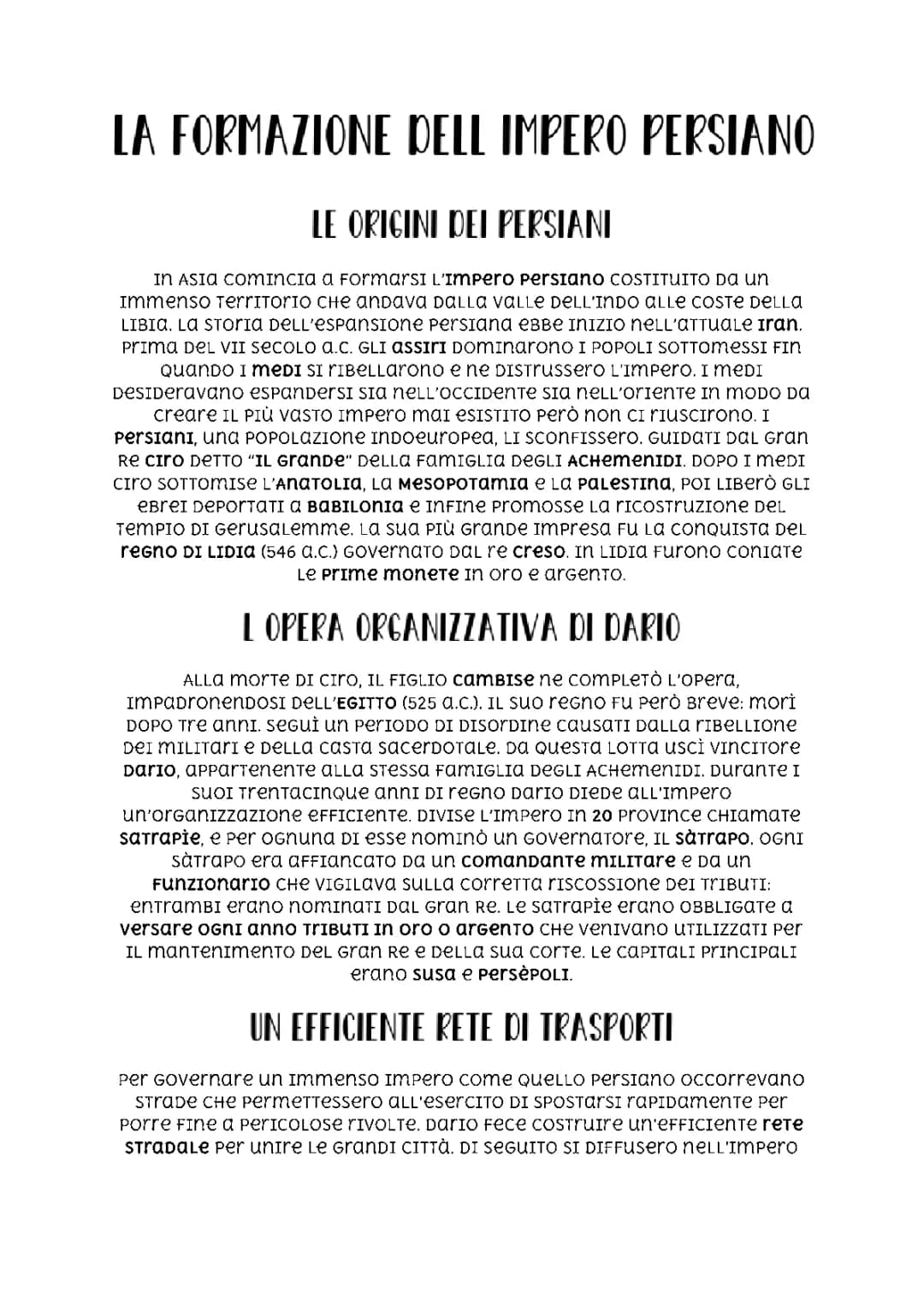 La formazione dell’impero persiano