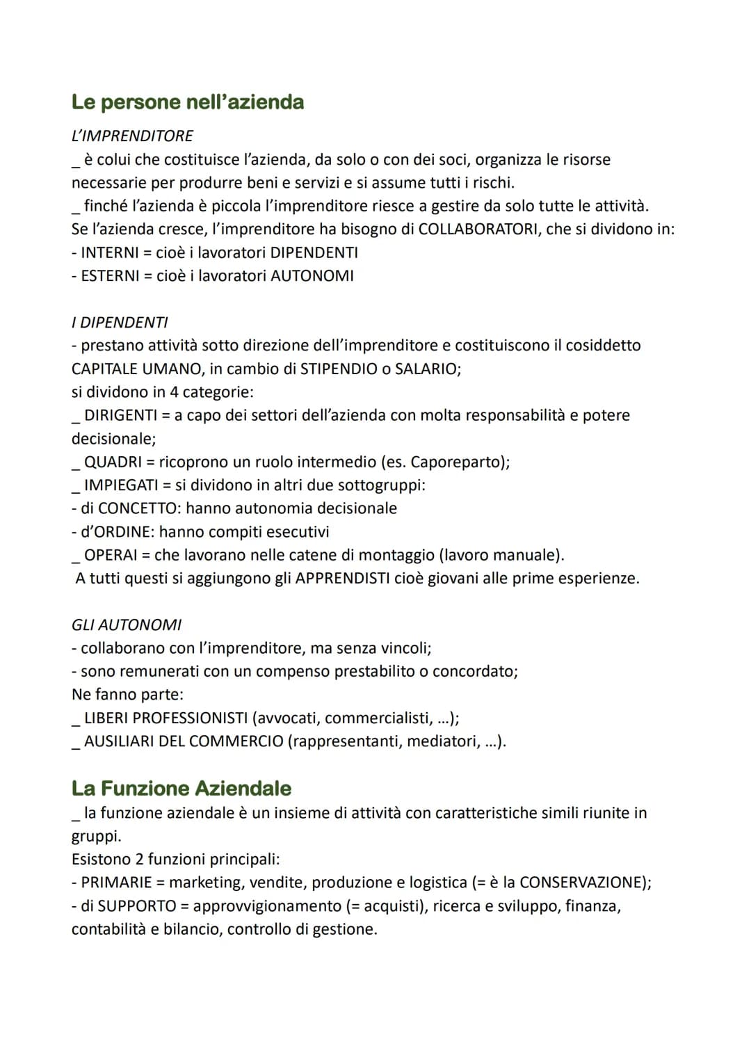 ECONOMIA: L'AZIENDA
Gli elementi costitutivi dell'azienda
_L'azienda è un sistema costituito da:
- l'ASSETTO ISTITUZIONALE: soggetti che dan
