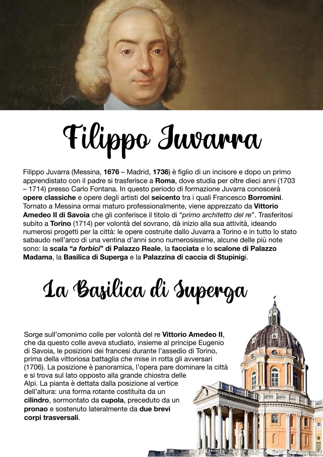 # Filippo Juvarra

Filippo Juvarra (Messina, 1676 - Madrid, 1736) è figlio di un incisore e dopo un primo
apprendistato con il padre si tras