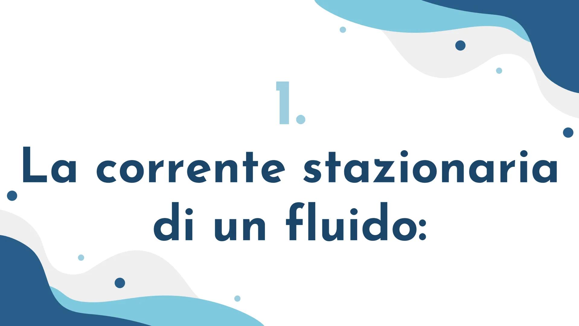 2° interrogazione di
fisica:
La meccanica dei fluidi, la temperatura e i gas... La meccanica dei
fluidi:
1. La corrente stazionaria di un fl