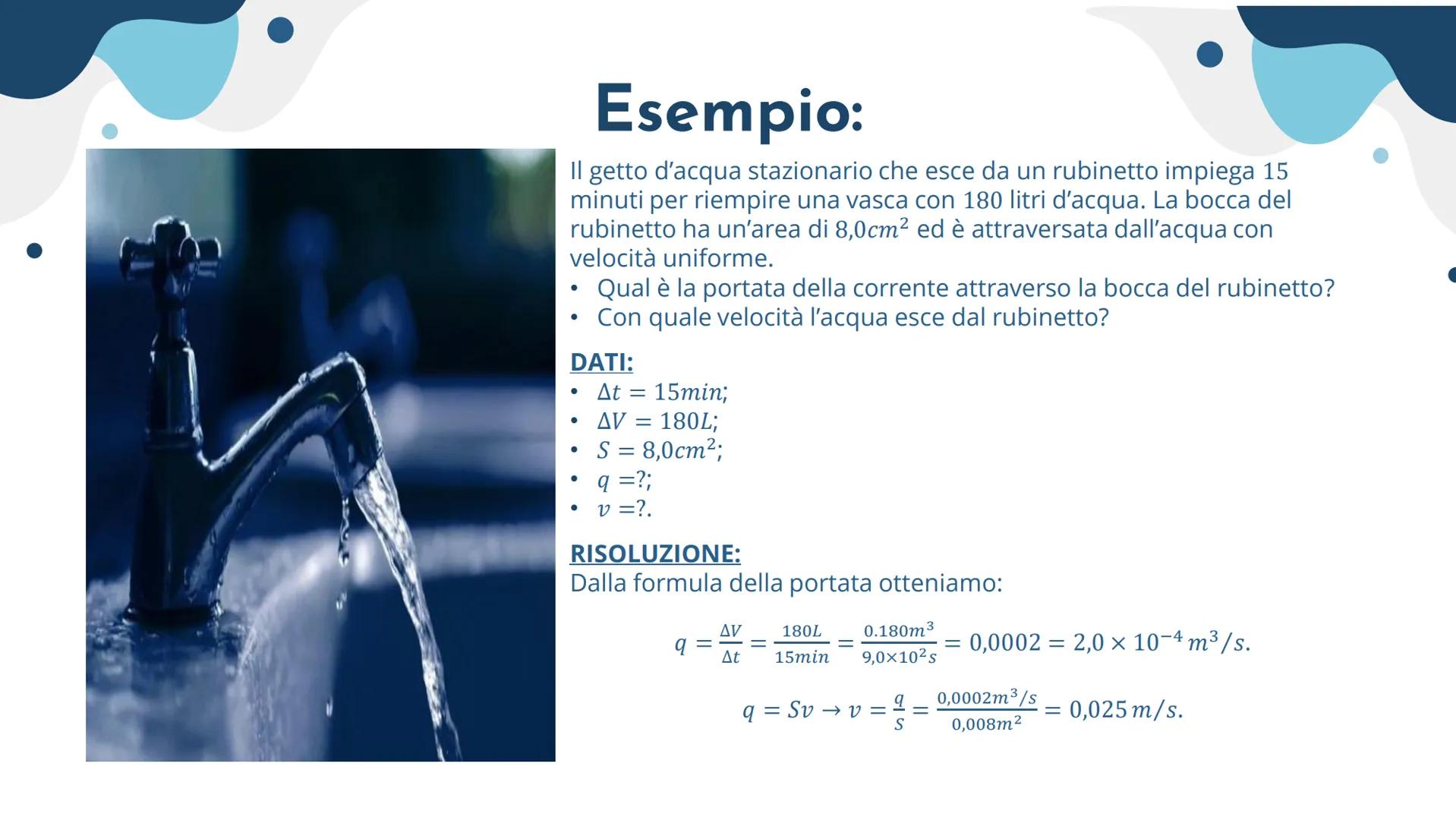 2° interrogazione di
fisica:
La meccanica dei fluidi, la temperatura e i gas... La meccanica dei
fluidi:
1. La corrente stazionaria di un fl