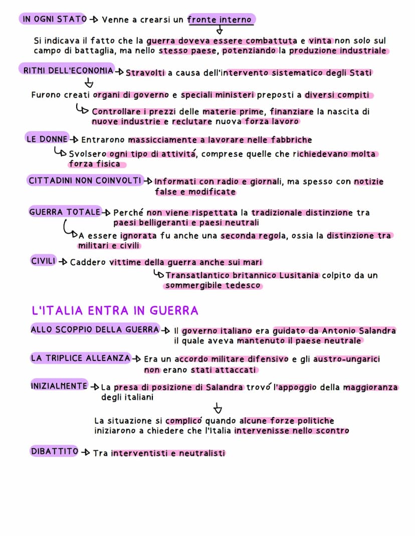 
<h4 id="leuropaallavigiliadellaguerra">L'Europa alla vigilia della guerra</h4>
<p>Nel periodo 1914-1918, l'Italia era governata da Salandra