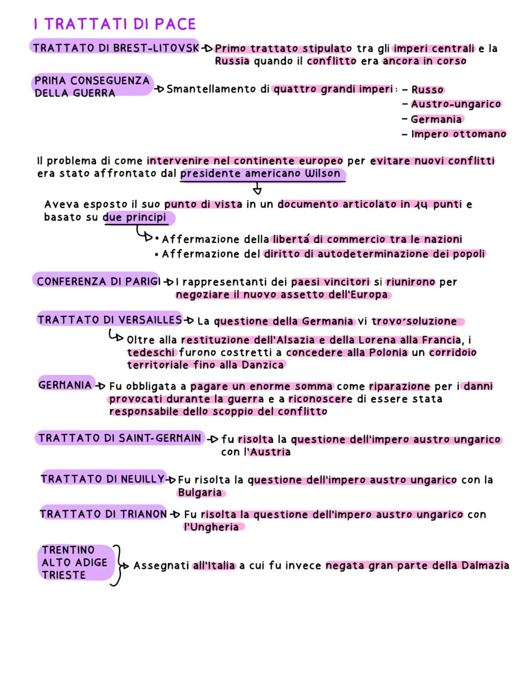 Mappa Concettuale Prima Guerra Mondiale PDF: Riassunto Completo e Dettagliato